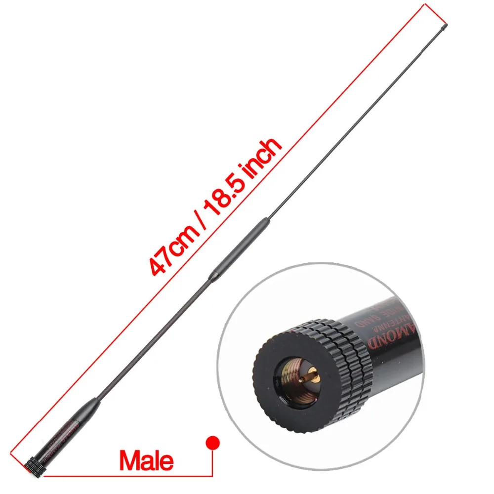 Diamond RH901S SMA-Male Двухдиапазонная 144/430/MHz Широкополосная Антенна для TYT TH-UV8000D/E MD-380/390 WouXun Walkie Talkie