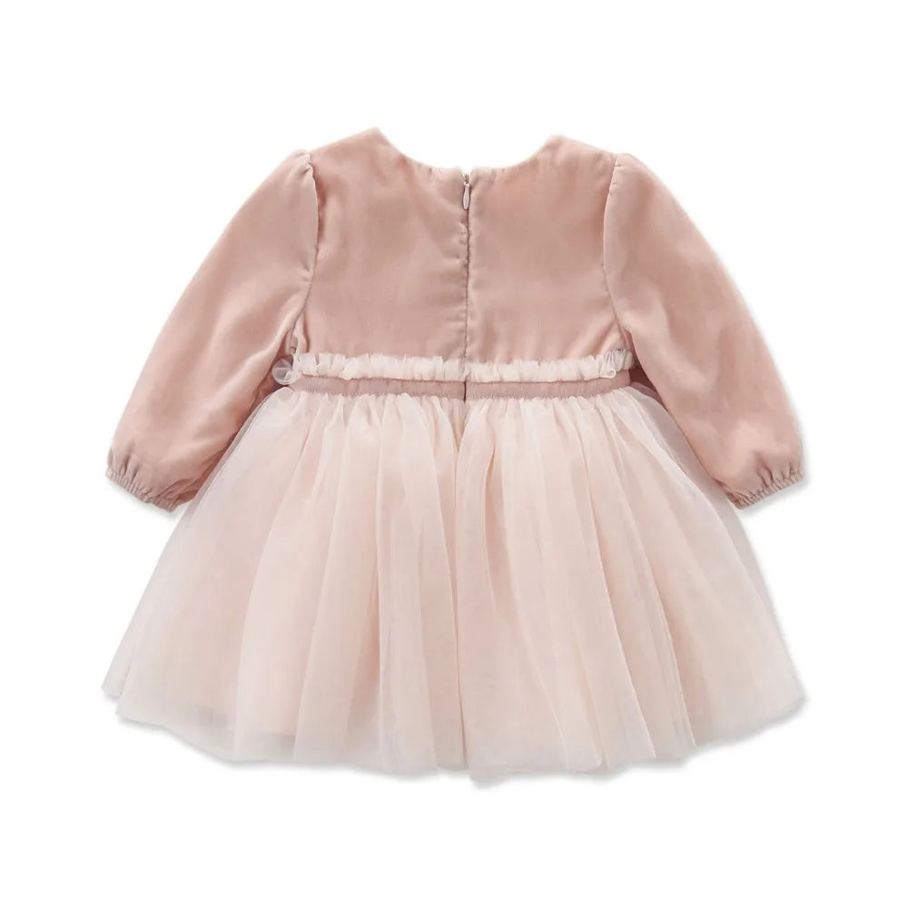 DB4102 dave bella autumn baby girl fairy princess dress wedding birthday lace girls costumes flower appliques | Детская одежда и