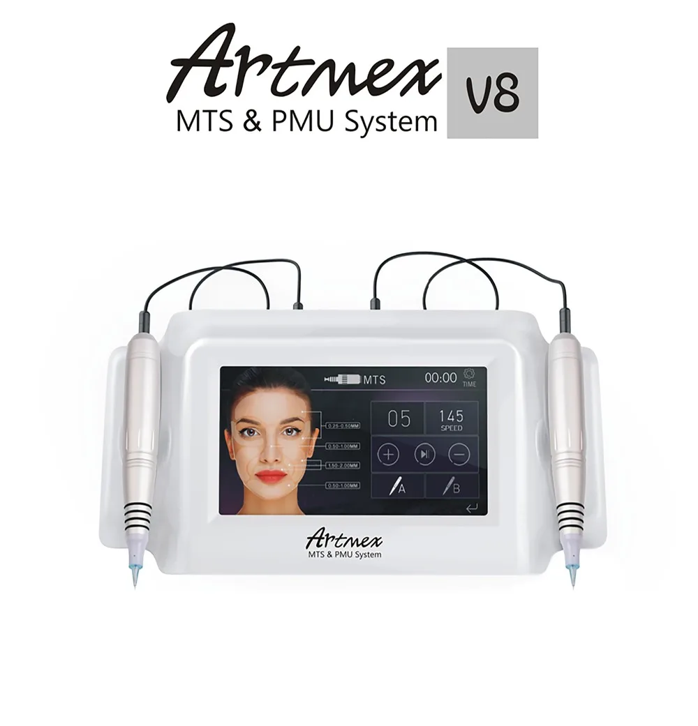 Artmex V8 Перманентный макияж тату машина для бровей подводка для глаз губы МТС татуировки пистолет для лица терапия анти старения татуировки машины