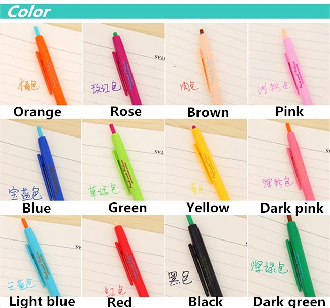 12 шт./лот ручка с гелевыми чернилами радужного цвета тонкие шариковые ручки