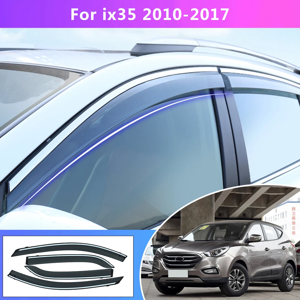 Для hyundai IX35 2010-/ автомобильный Стайлинг Дымовое Окно Солнцезащитный козырек-отражатель защита для hyundai SANTAFE 2013- аксессуары