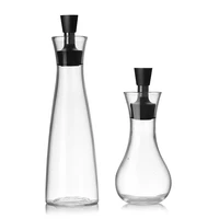 borosilicate glass seasoning bottle leak proof transparent creative soy sauce tank with lid vinegar storage jar kitchen access