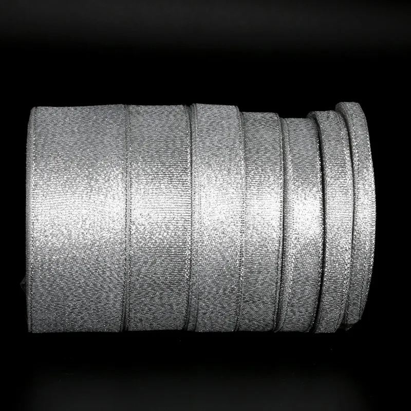 Модная Блестящая серебряная лента 25 ярдов 22 м металлическая блестящая тесьма для