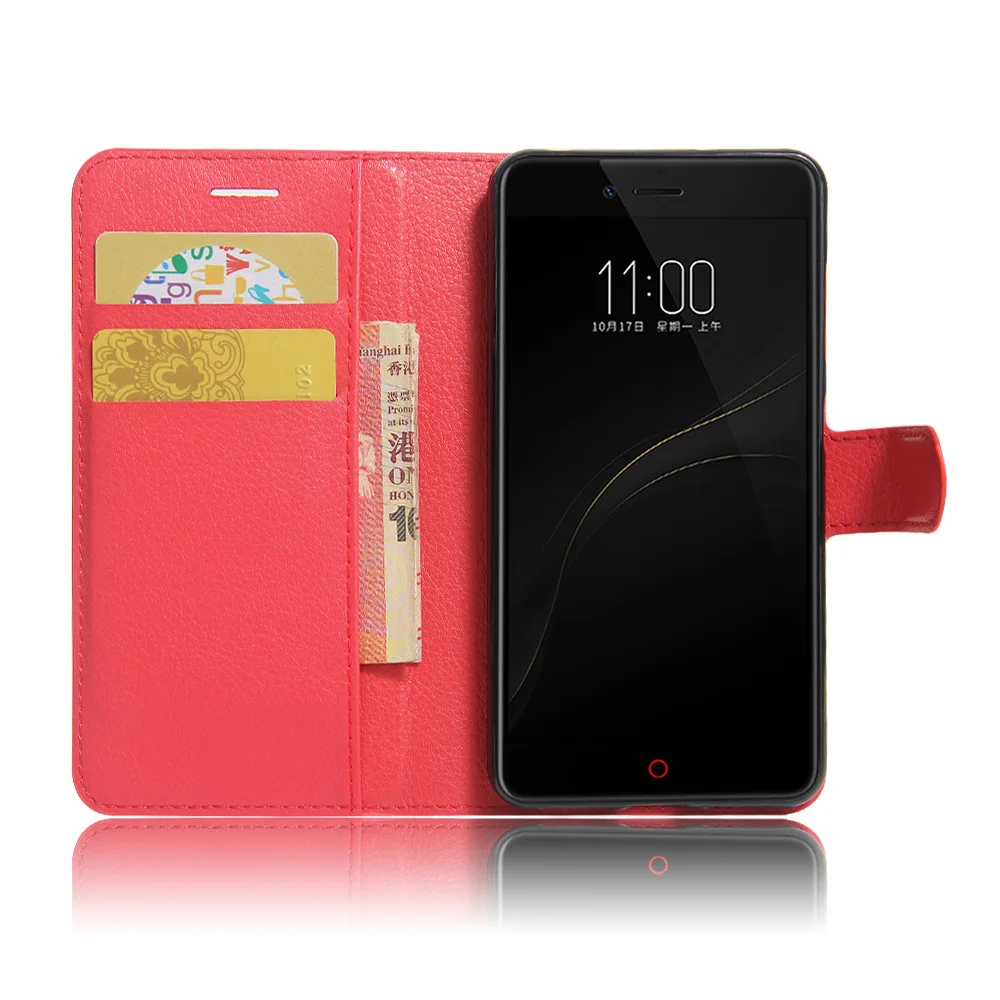 Роскошный чехол для телефона ZTE Nubia Z11 Mini S кожаный чехол-книжка с отделением карт и