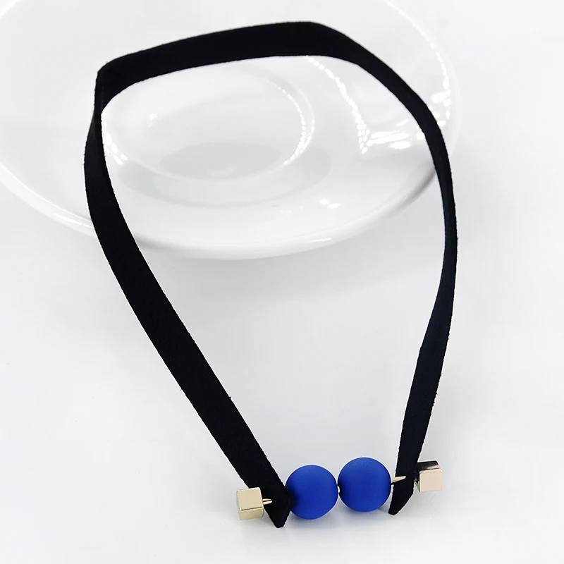 Горячая Распродажа ожерелье с голубым шариком из натурального камня золотистого