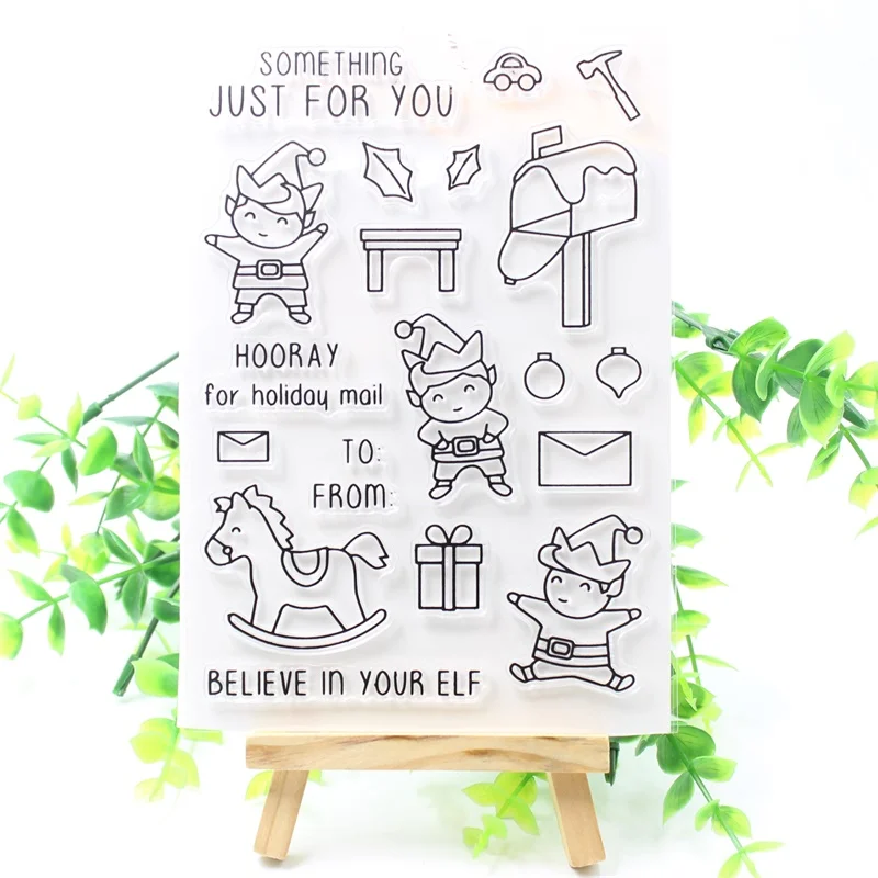 Зимние пожелания прозрачные силиконовые штампы для скрапбукинга/изготовления