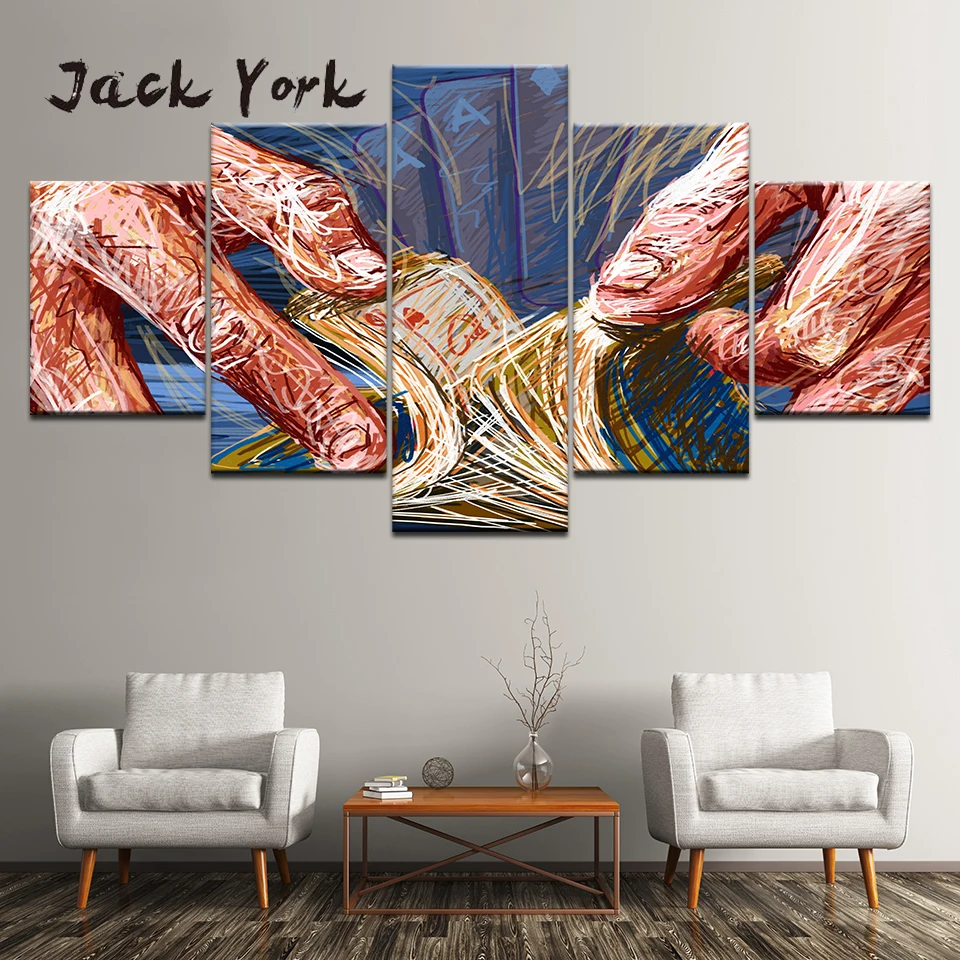 Canvas Painting modern abstract art Playing cards 5 Pieces Wall Art Modular Wallpapers Poster Print Home Decor |