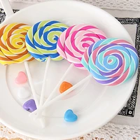 creative colorful lollipop pencil erasers korean novelty erasers for party favors school classroom prizes rewards kid gifts
