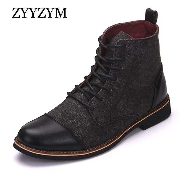 Dropship Spring Autumn Winter Ankle Boots Men Retro Casual Lace Up Leather  Shoes Mid-top Hand Sewn Outdoor Motorcycle Vintage Brown Green to Sell  Online at a Lower Price