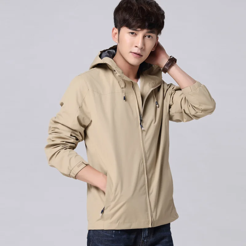 Мужская ветровка легкая с капюшоном повседневная осенняя|men outwear|men windbreakerwindbreaker men