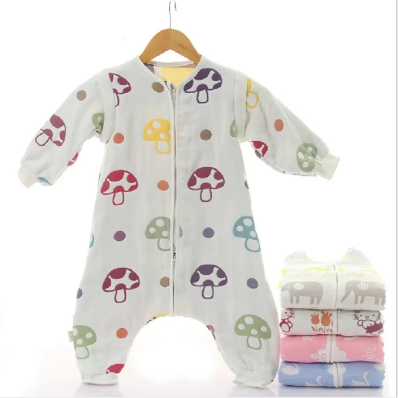 

Cotton Envelope for Newborn Baby Muslin Bedding Children Cute Style Long Sleeve Sleepware Infant Soft Cotton Gauze Sleeping Bag