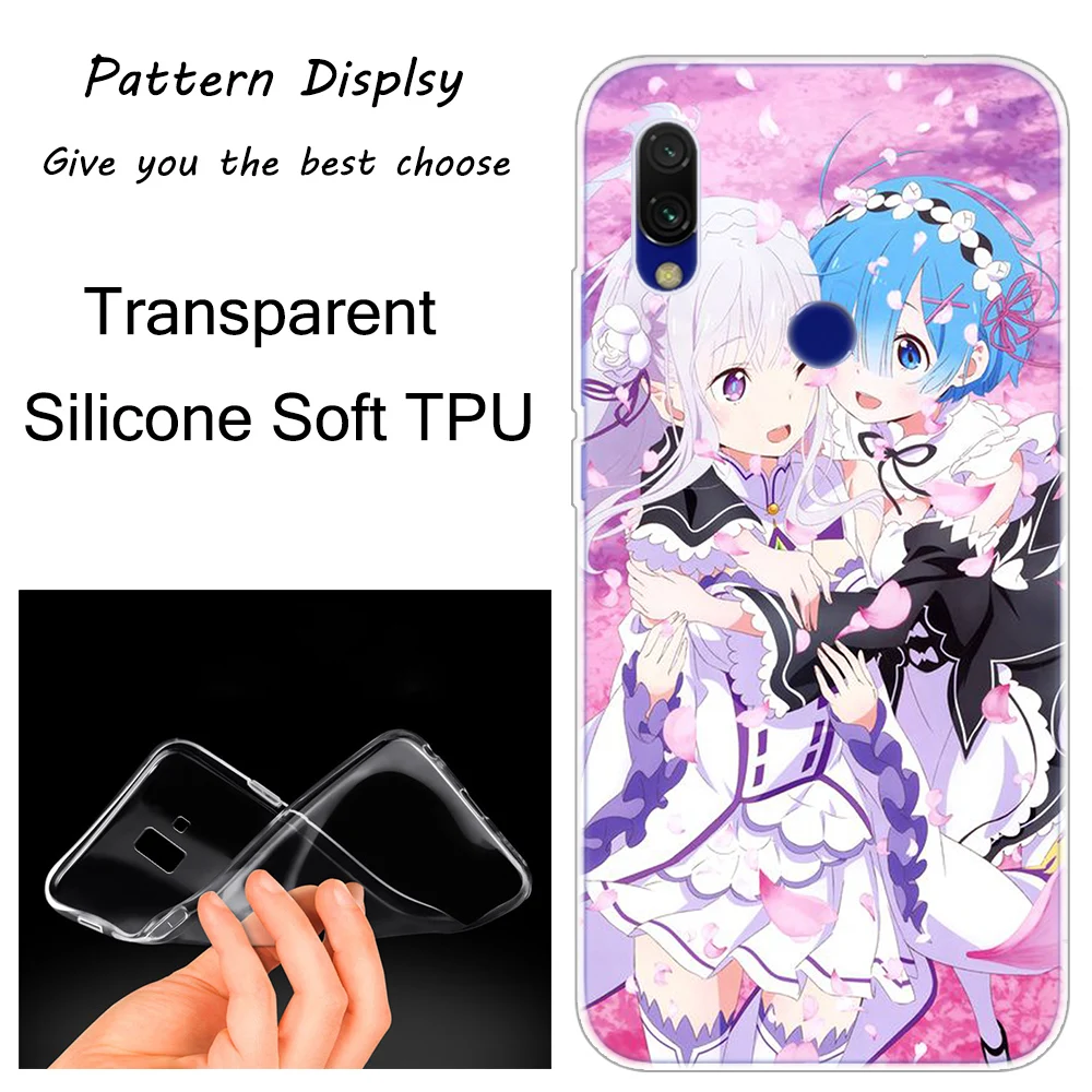 007 Аниме ReZERO Ram Rem Популярный силиконовый чехол для Xiaomi Redmi K20 7 7A 5 5Plus 6 6A S2 Note 8 7 6 5 Pro Модный чехол - Цвет: 007