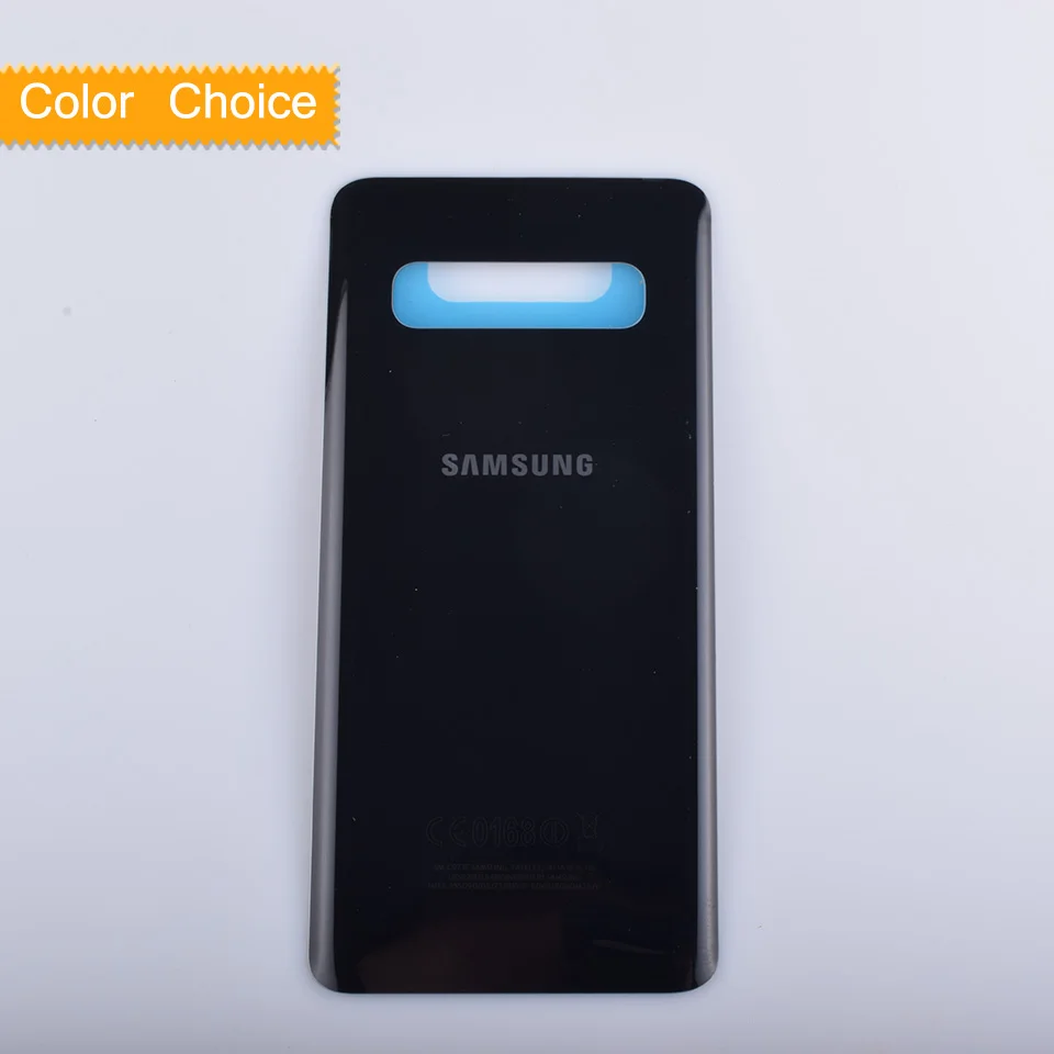Черный Для samsung Galaxy S10 G973F SM-G973F G973 корпус батарея Дверь Задняя стеклянная крышка чехол S10 Корпус Замена - Цвет: Черный