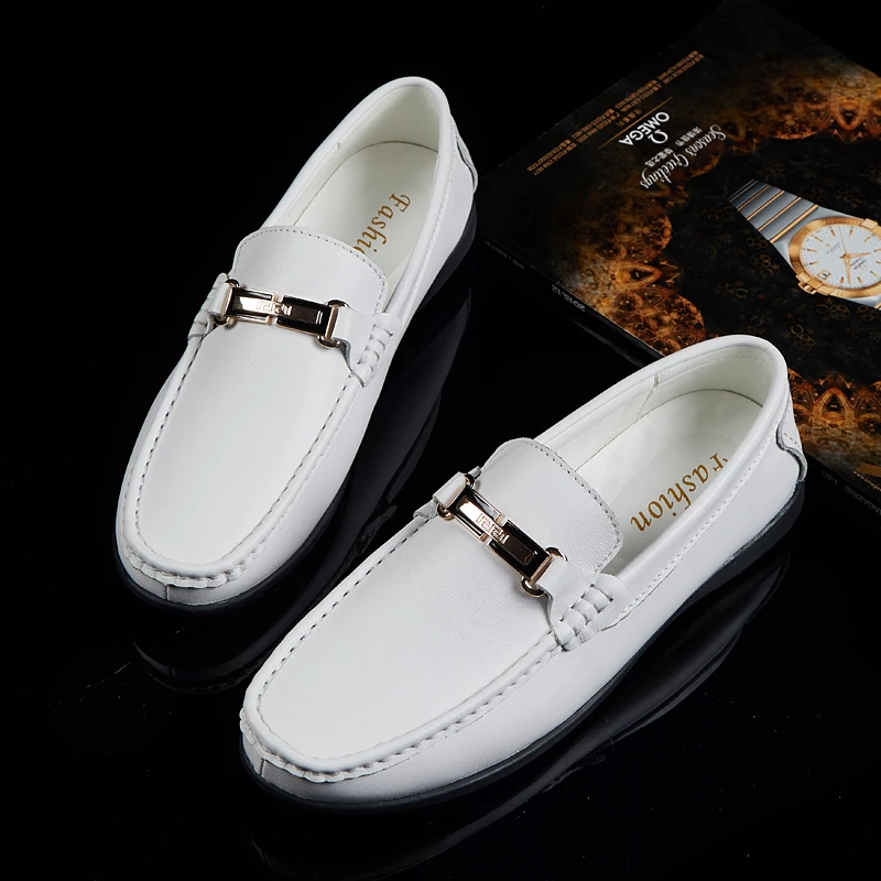 loafer men Casual Shoes Men 2019 Slip On Size 36-47 men's genuine leather shoes#ZQ2007 | Обувь