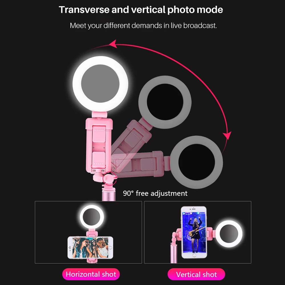 Штатив для селфи Travor 67 дюймов 170 см Bluetooth с кольцевой подсветкой iPhone XS 7plus |