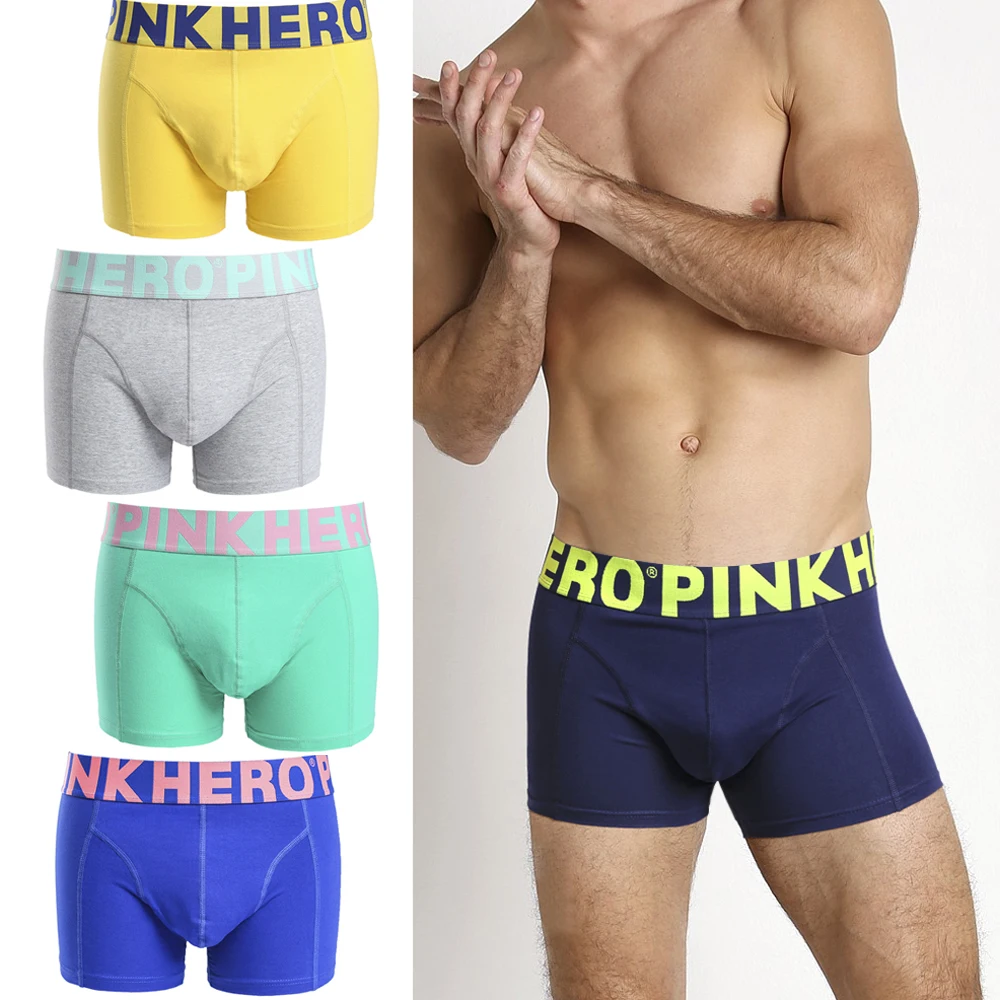 Новые розовые мужские боксеры мягкие хлопковые штаны в полоску модное