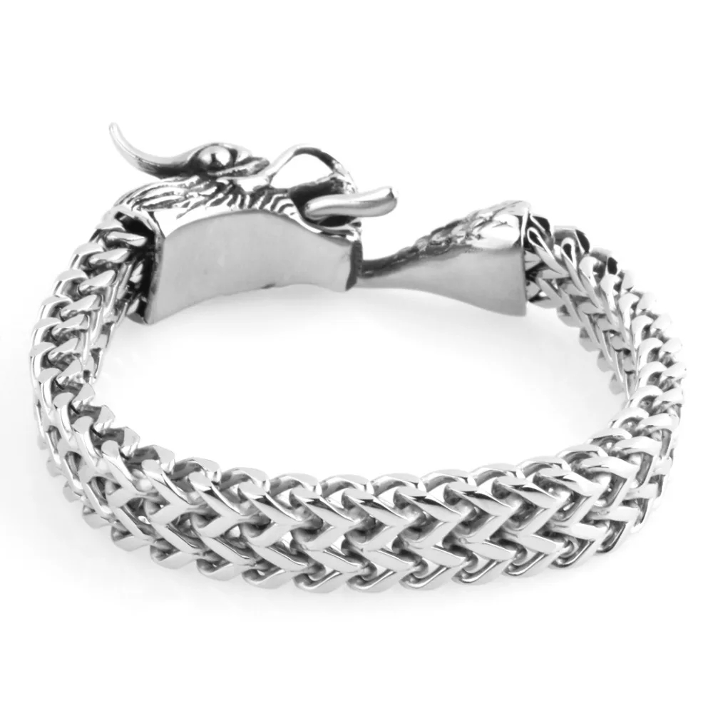 Мода Дракон Застежка нержавеющая сталь серебряный цвет хип-хоп байкерские