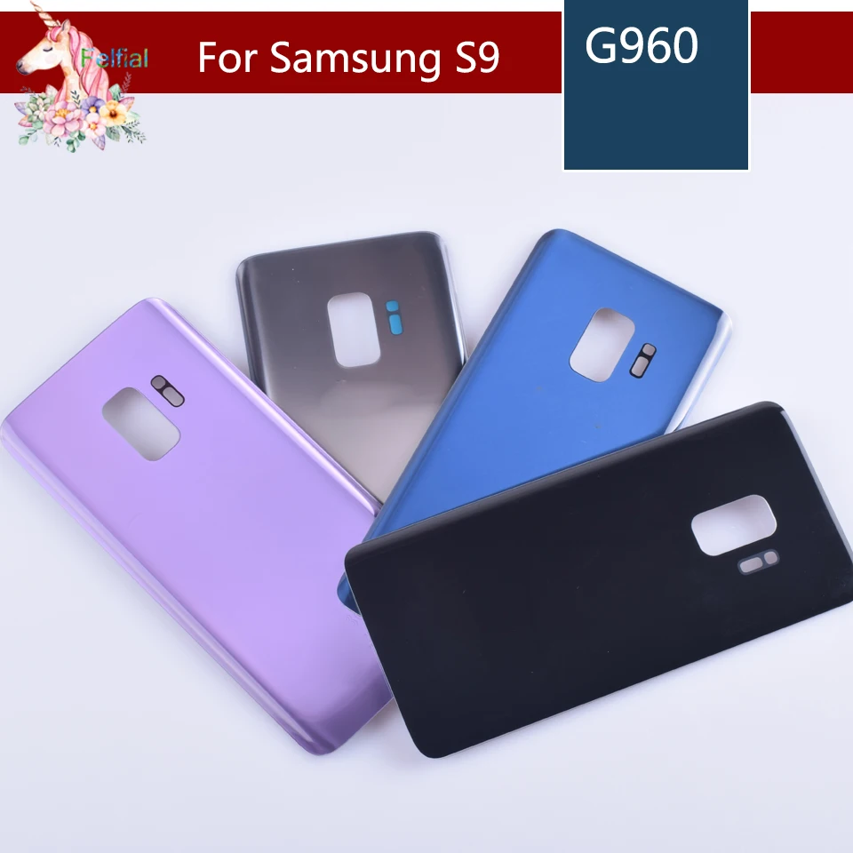 

10pcs/lot For samsung Galaxy S9 G960 G960F S9 plus G965 G965F Housing Battery Cover Door Rear Chassis Back Case Housing Glass
