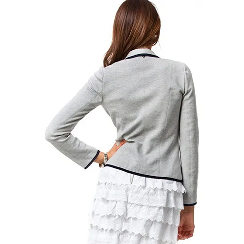 Новинка 2017 года Леди Мода весна тонкий Дизайн короткий пиджак ПР куртка пальто с