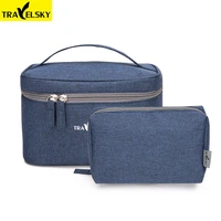 travelsky new 2pcsset travel make up organizer storage pouch waterproof toiletry bag women makeup cosmetic bags case handbags