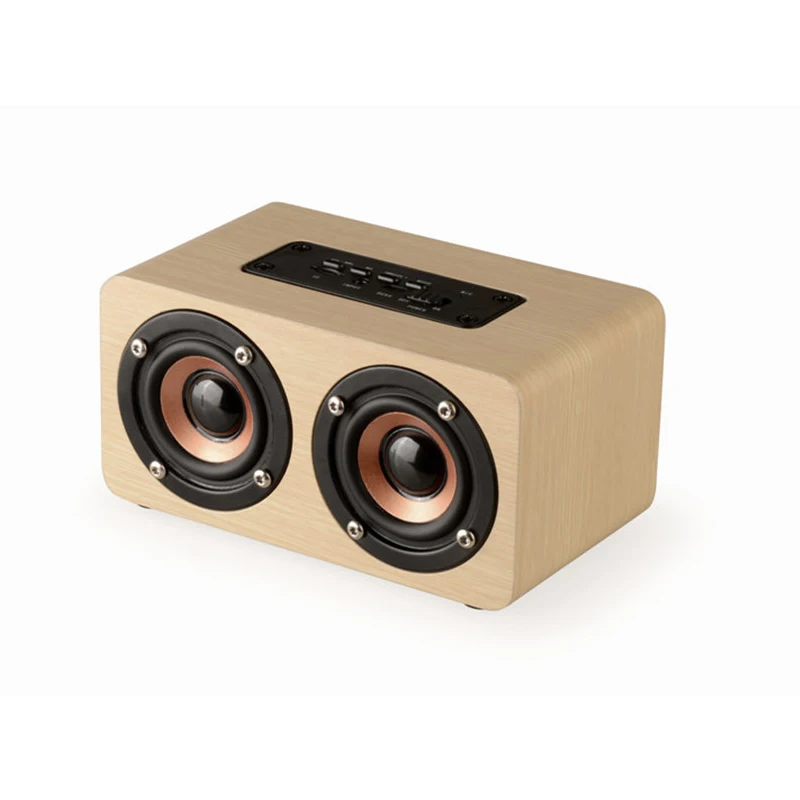 Беспроводной Bluetooth динамик портативный деревянный HiFi аудио Suppor TF корзину Aux в шок