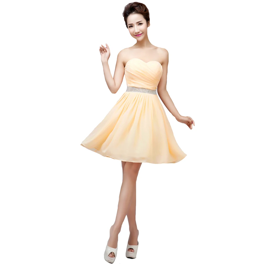 Suosikki 2017 новое поступление шифоновое платье для выпускного а силуэта Мини