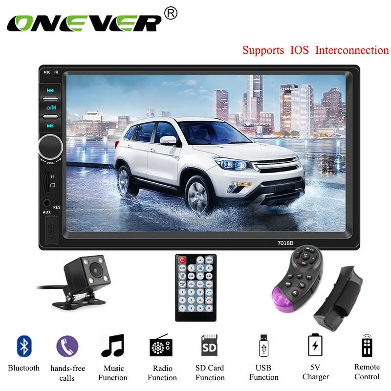 Автомагнитола 7 &quotHD мультимедийный MP5 плеер с сенсорным экраном Bluetooth AUX USB TF FM