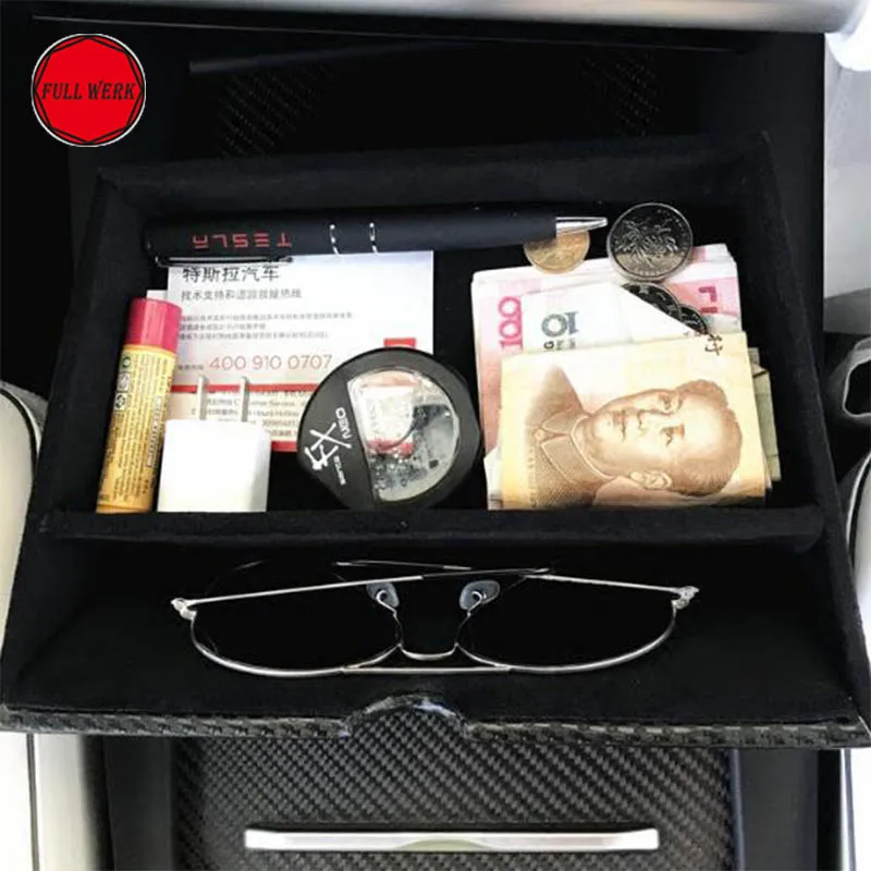 Обновленный ящик для хранения приборной панели автомобиля Tesla Model S X Cubby |