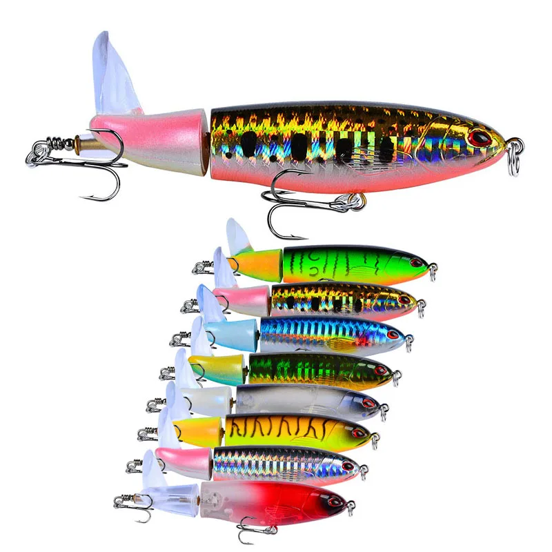 

YUZI Fishing Lure Whopper Plopper 14cm 36g Topwater Popper Floating Artificial Hard Bait Crankbait Wobblers Pesca Fishing