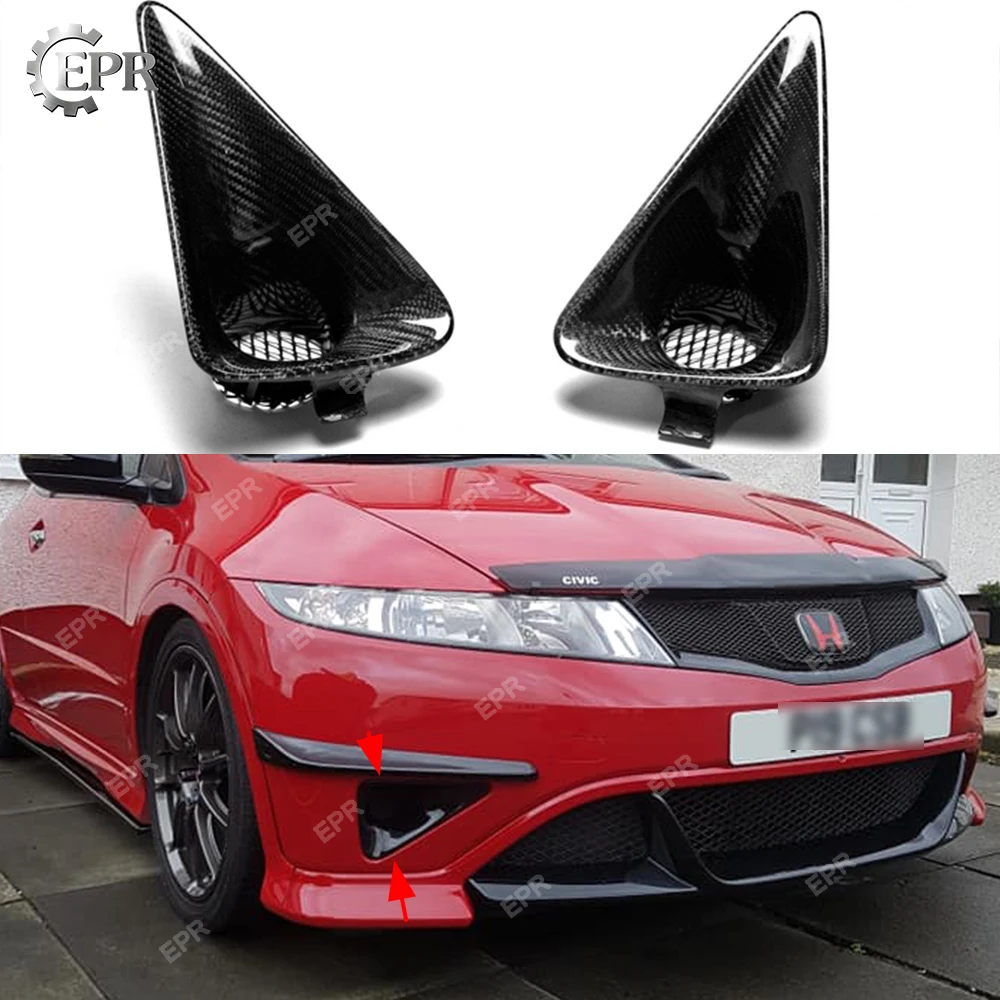 Углеродные гонки для Honda Civic FN2 Тип R углеродное волокно противотуманная фара