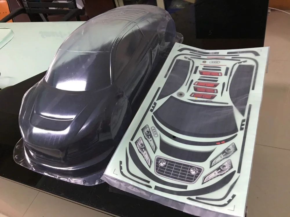 1/10 RC Drift OnRoad бесщеточный/Nitro R8 AUDII плоский 190 мм прозрачный корпус для Kyosho Tamiya FW06