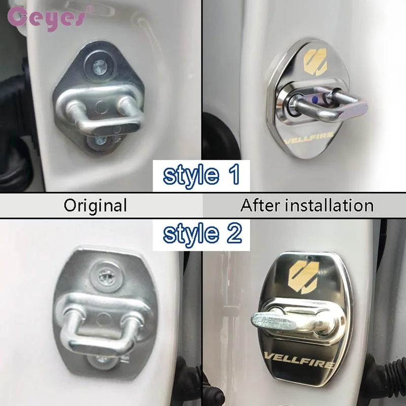 Ceyes Auto Door Lock Covers Car Styling Case For Toyota Vellfire Avensis Alphard Auris Yaris Car-Styling Badge Accessories | Автомобили и