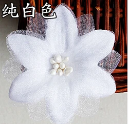 Pure white 20 шт./партия многоцветный головной убор 3D кружева патч 5,5 см Цветочные наклейки свадебное платье свадебные Diy Аппликация на одежду декоративные M062 - Цвет: Pure white