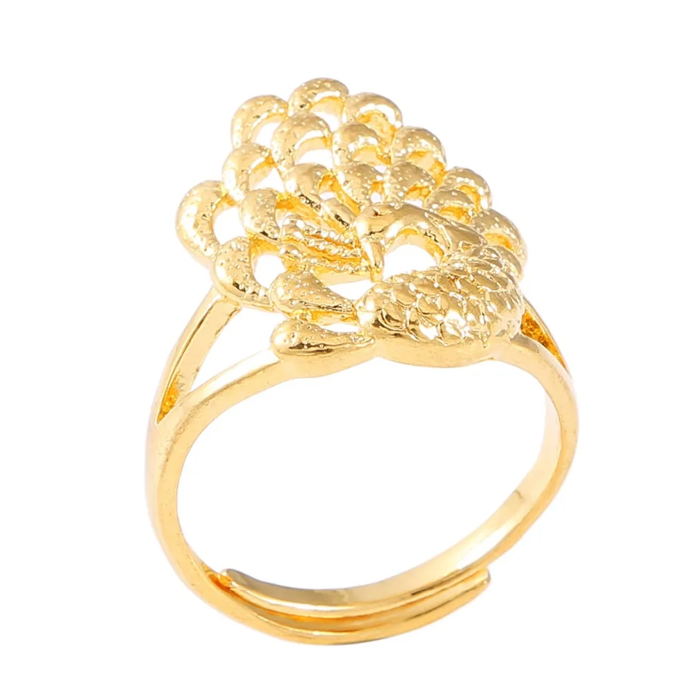 Кольцо с павлином для женщин Золотое кольцо Свадебные обручальные кольца