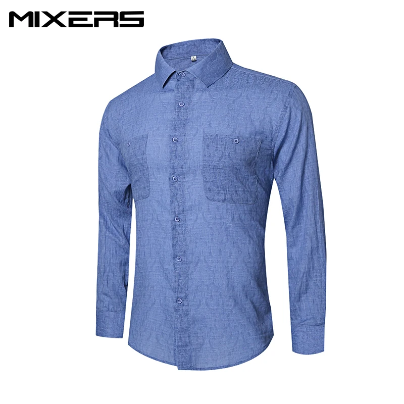 New Arrival 2018 Cotton Linen Shirt Men Long Sleeve Brand Breathable Casual Shirts Luxury Collar Camisa Masculina | Мужская одежда