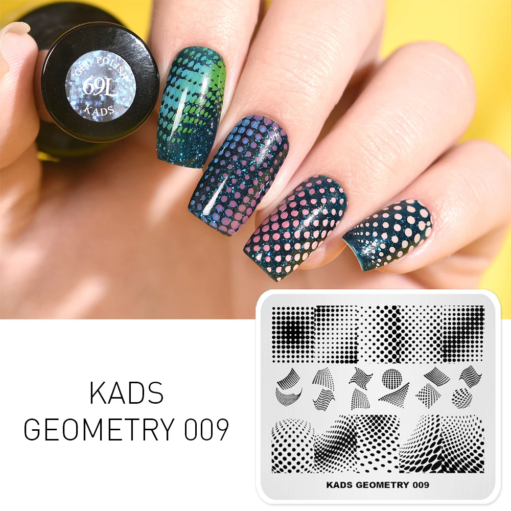Пластины для стемпинга KADS геометрия 009 3d изображение геометрическая форма дизайн