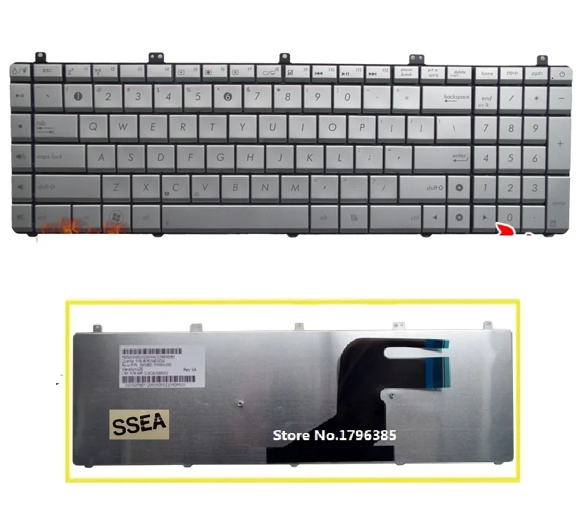 

SSEA New US Keyboard For ASUS N55 N55S N55SF N55SL laptop Free Shipping
