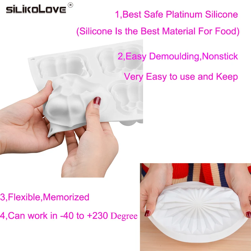 SILIKOLOVE розовое сердце форма для торта 3D силиконовые формы для DIY выпечки для муссов и десертов кухонные формы для выпечки инструменты художественная форма для торта