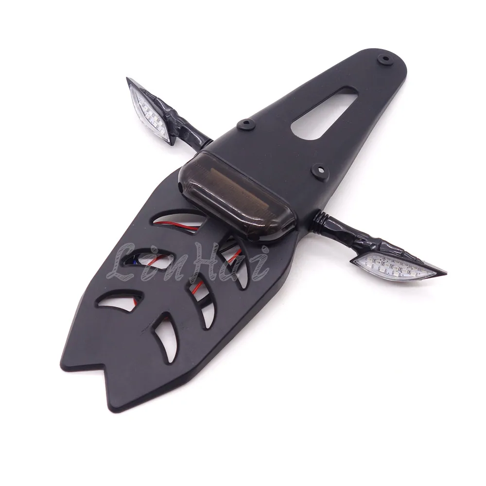 Светодиодный задний стоп светильник для мотоцикла с черепом и поворотником |