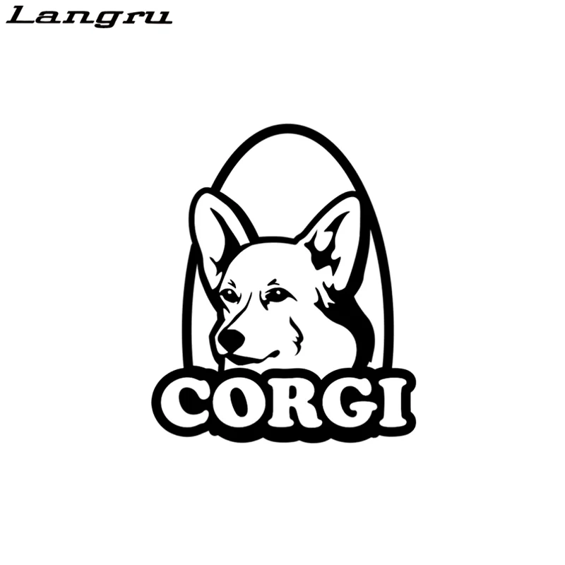 Langru Corgi Наклейка мотоцикл автомобиль наклейка виниловый Декор Стайлинг