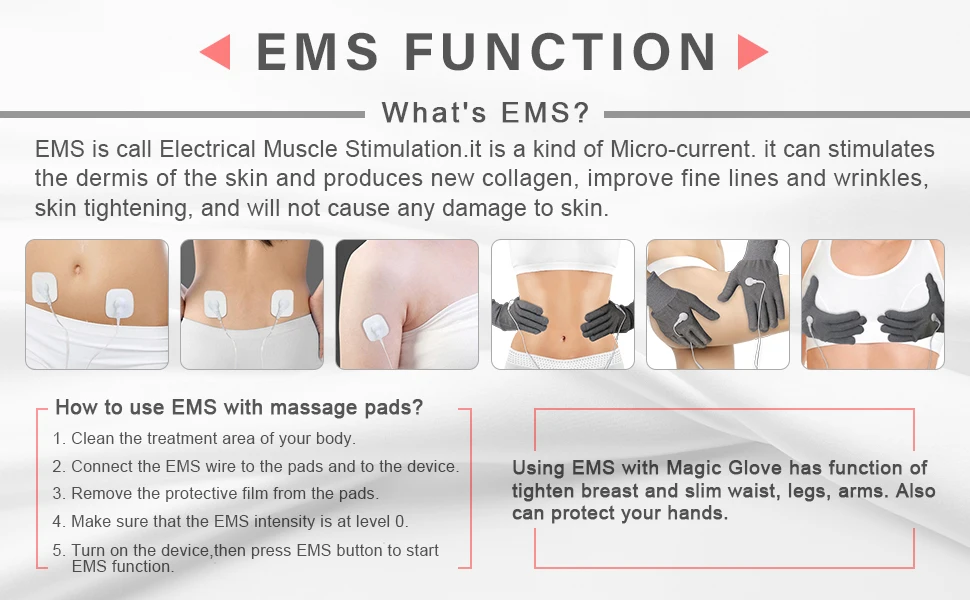 6 In 1 EMS Infrared Ultrasonic Therapy Body Slimming Massager LED Cavitation Galvanic Ultrasound Weight Lose Machine Fat Burn