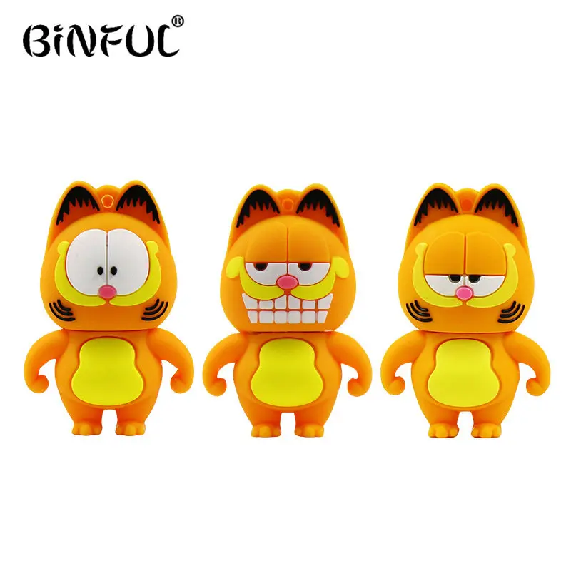 Милый Usb флеш накопитель Garfield cat 4 ГБ 8 16 32 64 ГБ|USB флэш-накопители| |