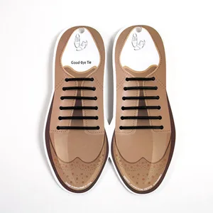 Силиконовые шнурки для кожаной обуви нового дизайна, специальные шнурки для мужчин, шнурки для деловой обуви, повседневные ленивые эластичные шнурки