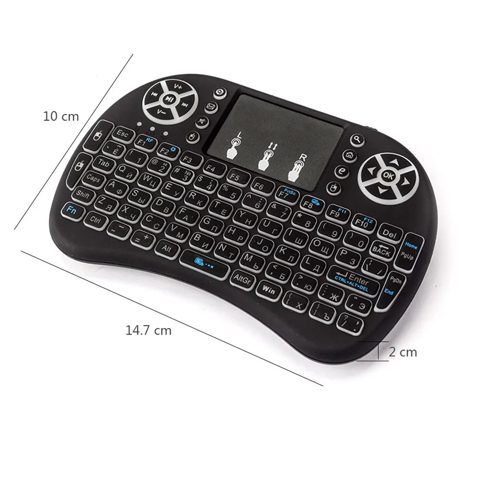 i8 Russia Spanish French Version 2.4GHz Wireless Keyboard Air Mouse Teclado Touchpad Handheld For Android TV BOX PC Mini Keyboar |