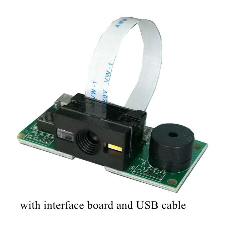 with interface board 1D/2D штрих-код сканер штрих-кодов Модуль QR код PDF417 матрица данных читатель кода TTL3.3V USB 5V интерфейс - Цвет: with interface board