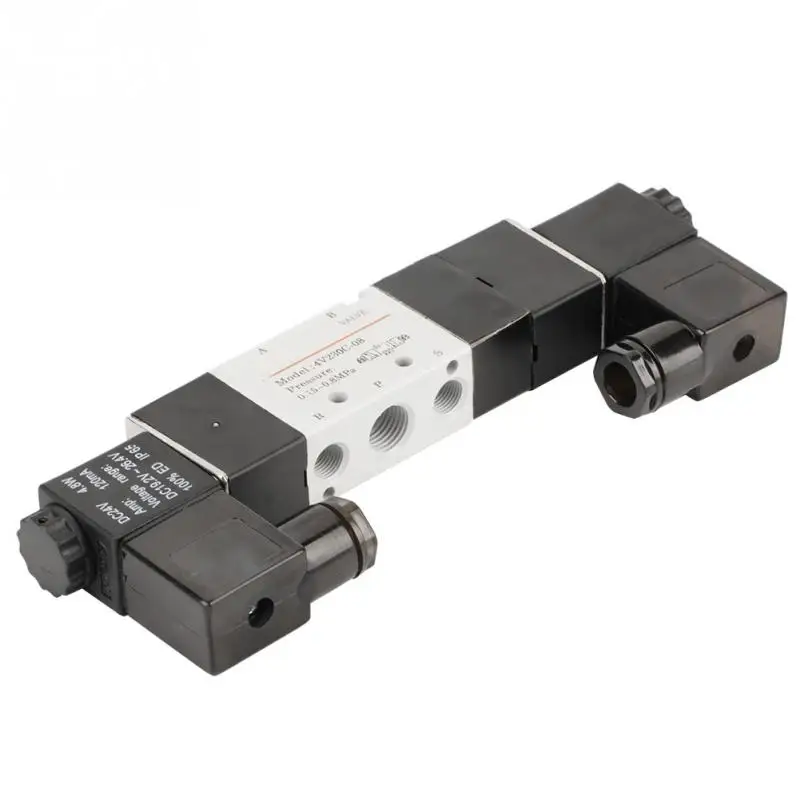 4V230 08C пневматический Соленоидный клапан DC 24V BSP 1/4 нормально закрытый 3 положения 5
