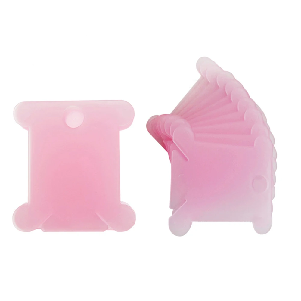 Pink 120 шт вышитый крестиком пластиковый держатель для хранения Швейных нитей обмотки пластины доски карты вышивка нитью ремесло нить органайзер для катушек - Цвет: Pink