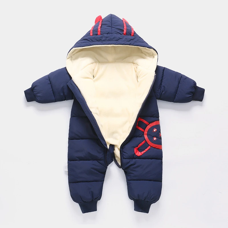 New Winter Plus velvet warm overalls kids coat Baby wear Newborn Snowsuit Boy Warm Romper Down Cotton Girl clothes Bodysuit 0-2Y | Детская