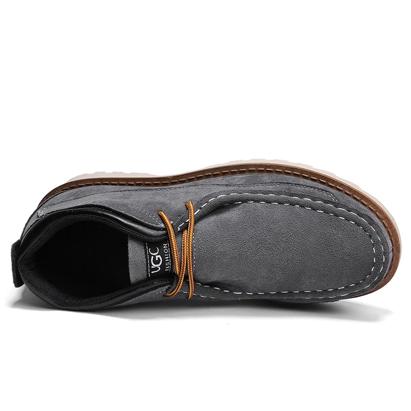 HEINRICH Men Shoes Leather Classic Outdoor Walking Casual Industrial Non-Slip Lace-Up Men's Zapatos De Hombre | Обувь