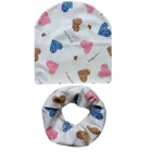 Хлопковая Детский набор из шапки и шарфа шапка с принтом мороженое, детская шапка, шапка для новорожденных, детский шарф, набор шапок для девочек и мальчиков